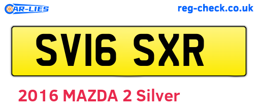 SV16SXR are the vehicle registration plates.