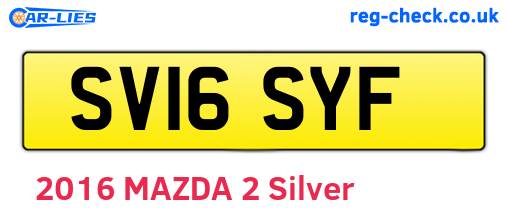 SV16SYF are the vehicle registration plates.