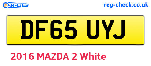 DF65UYJ are the vehicle registration plates.