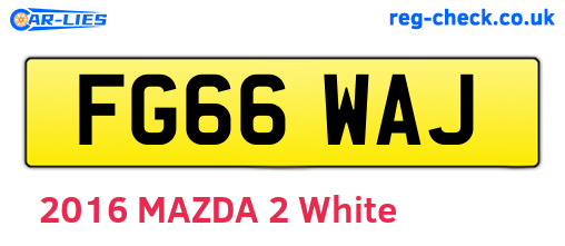 FG66WAJ are the vehicle registration plates.