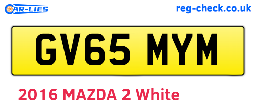 GV65MYM are the vehicle registration plates.