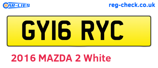 GY16RYC are the vehicle registration plates.