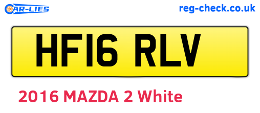 HF16RLV are the vehicle registration plates.