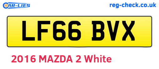 LF66BVX are the vehicle registration plates.