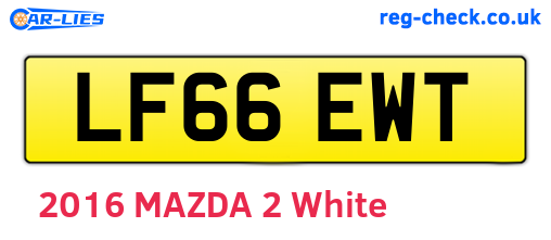 LF66EWT are the vehicle registration plates.