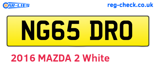 NG65DRO are the vehicle registration plates.