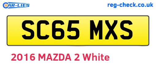 SC65MXS are the vehicle registration plates.