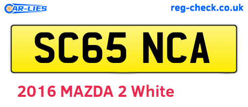 SC65NCA are the vehicle registration plates.