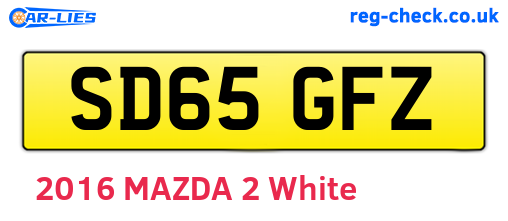 SD65GFZ are the vehicle registration plates.