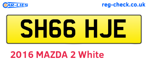 SH66HJE are the vehicle registration plates.
