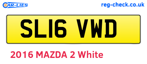 SL16VWD are the vehicle registration plates.