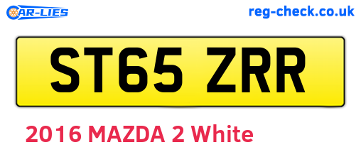 ST65ZRR are the vehicle registration plates.