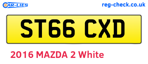 ST66CXD are the vehicle registration plates.