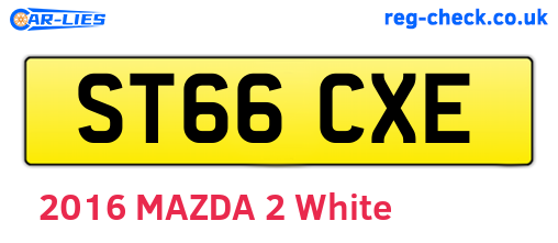 ST66CXE are the vehicle registration plates.
