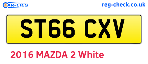 ST66CXV are the vehicle registration plates.
