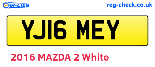 YJ16MEY are the vehicle registration plates.