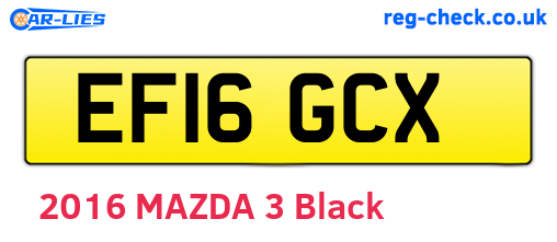 EF16GCX are the vehicle registration plates.