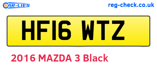 HF16WTZ are the vehicle registration plates.