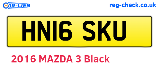 HN16SKU are the vehicle registration plates.