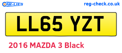 LL65YZT are the vehicle registration plates.