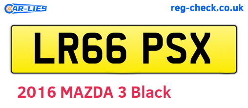 LR66PSX are the vehicle registration plates.