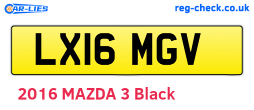 LX16MGV are the vehicle registration plates.
