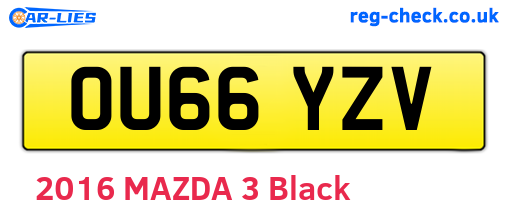 OU66YZV are the vehicle registration plates.
