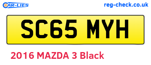 SC65MYH are the vehicle registration plates.