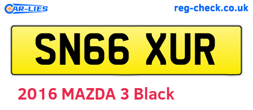 SN66XUR are the vehicle registration plates.