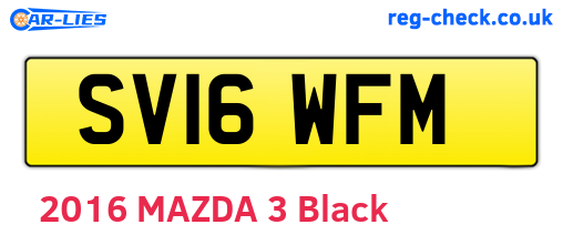 SV16WFM are the vehicle registration plates.