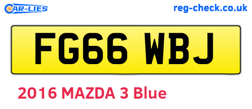 FG66WBJ are the vehicle registration plates.