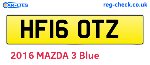 HF16OTZ are the vehicle registration plates.