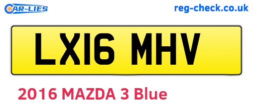 LX16MHV are the vehicle registration plates.