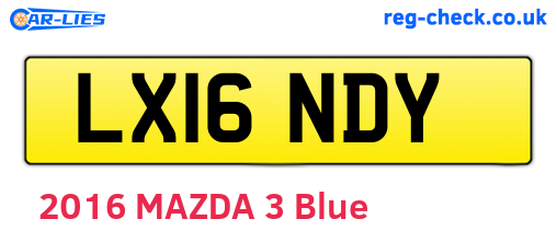 LX16NDY are the vehicle registration plates.