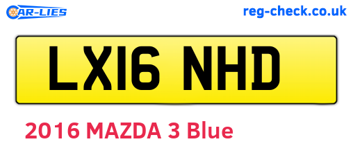 LX16NHD are the vehicle registration plates.