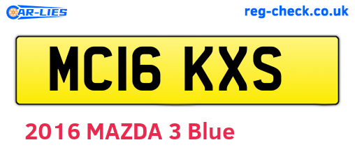 MC16KXS are the vehicle registration plates.