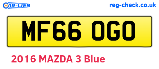 MF66OGO are the vehicle registration plates.