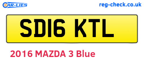 SD16KTL are the vehicle registration plates.