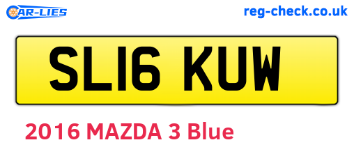 SL16KUW are the vehicle registration plates.