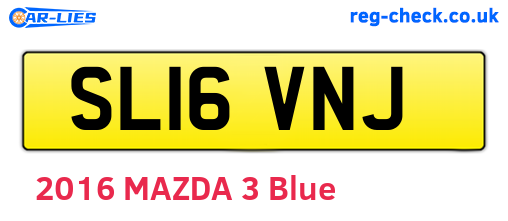 SL16VNJ are the vehicle registration plates.