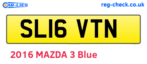 SL16VTN are the vehicle registration plates.