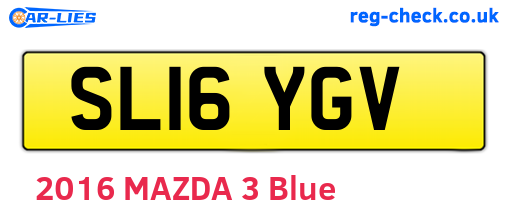 SL16YGV are the vehicle registration plates.