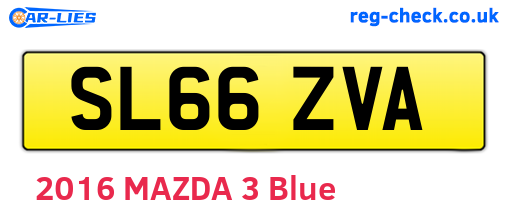 SL66ZVA are the vehicle registration plates.