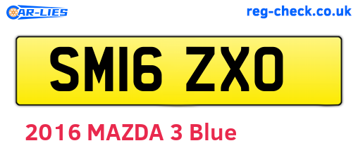 SM16ZXO are the vehicle registration plates.