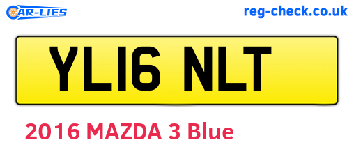 YL16NLT are the vehicle registration plates.