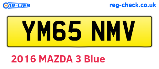 YM65NMV are the vehicle registration plates.