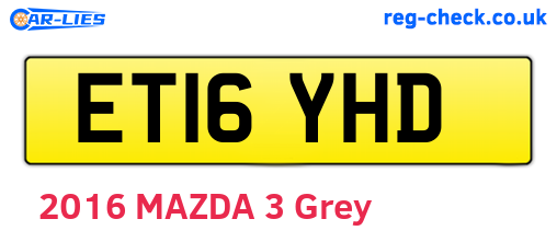 ET16YHD are the vehicle registration plates.