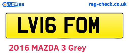 LV16FOM are the vehicle registration plates.