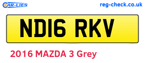 ND16RKV are the vehicle registration plates.
