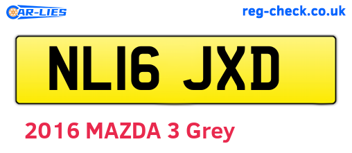 NL16JXD are the vehicle registration plates.